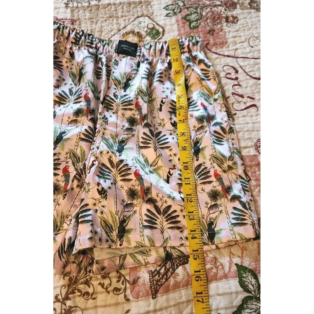 American Eagle Outfitters Men's Bird Tapestry Satin Pocket Boxer Short Size ‎ XS